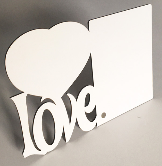 Quadro porta retrato MDF - LOVE 18x26
