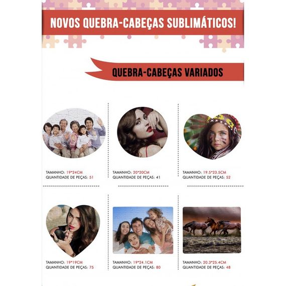Quebra cabeças premium - vários modelos