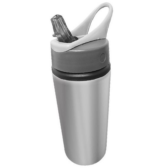 Squeeze Sport de Alumínio 600mls - PRATA ou branco