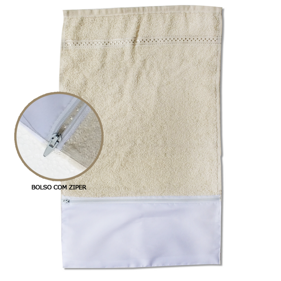 Toalha Porta escova 31x50 creme ou branca