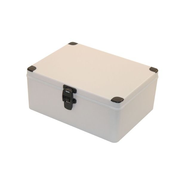 Caixa Plástica com Dobradiças e Fecho IP66 - 310x230x130mm