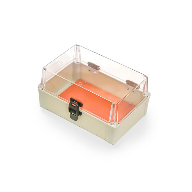 Caixa Plástica com Dobradiças e Fecho IP65 - 280x180x140mm