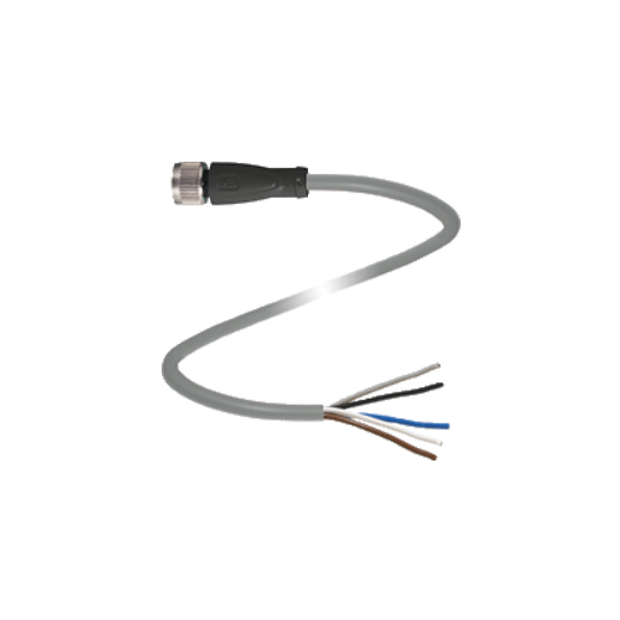 Conector Fêmea para Montagem M12 / 5 pinos - V15-G-2M-PVC