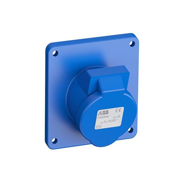 Tomada Industrial de Embutir 2P+T 16A IP44 - 216BRA6