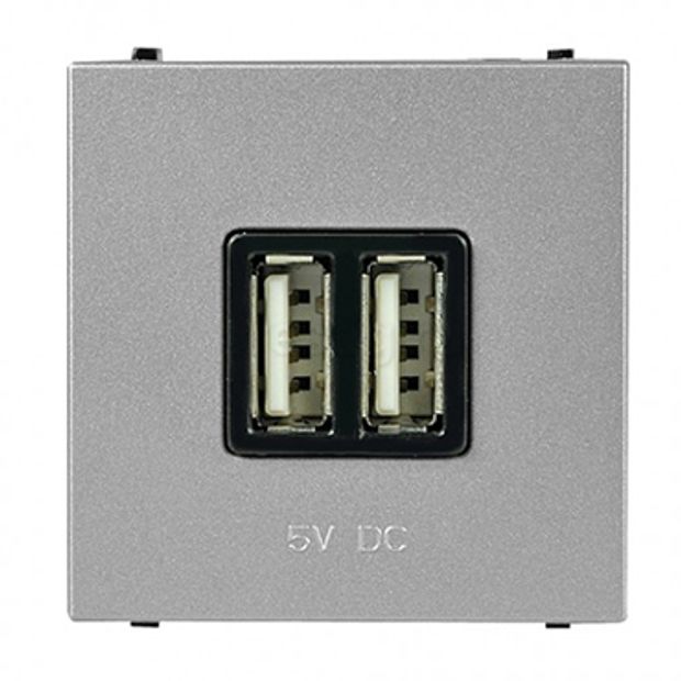 Tomada USB 750mA - 2 módulos