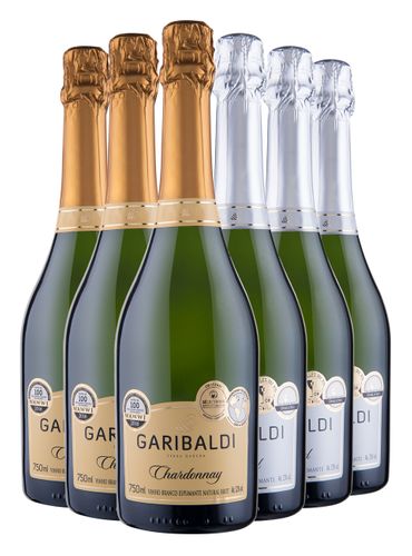 Kit MasterChef Espumante Garibaldi 3x Chardonnay Brut / 3x Moscatel