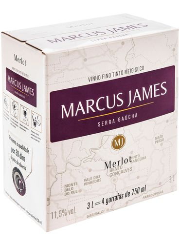 Marcus James Merlot Demi-Sec Bag in Box 3000 mL