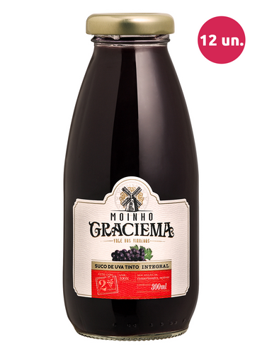 Moinho Graciema Suco de Uva Integral Tinto 300 mL
