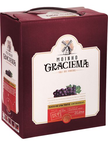 Moinho Graciema Suco de Uva Integral Tinto Bag in Box 3000 mL