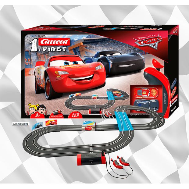 Autorama Pista Eletrica Carrera Filme Carros Disney Mcqueen X Jackon Storm 2,9 Metros - Car20063021