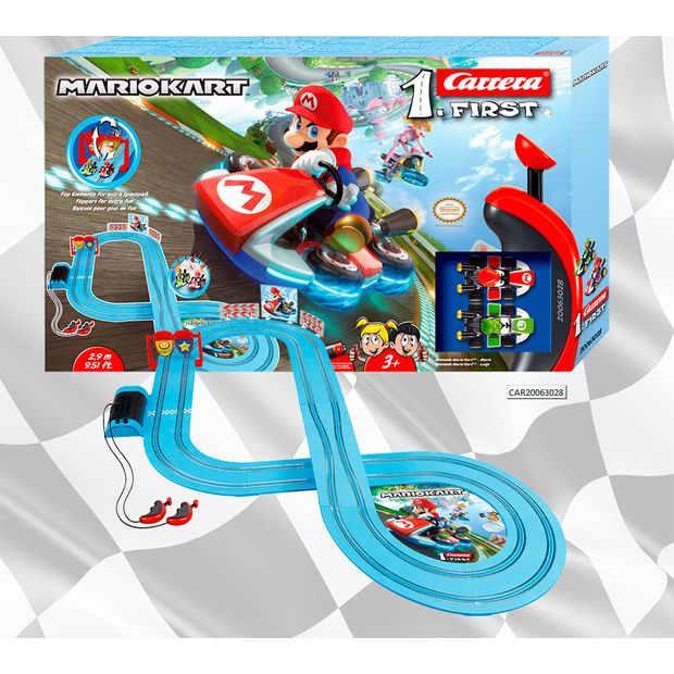 Autorama Pista Eletrica Carrera Mario Kart Nintendo Mario X Luigi 2,9 Metros - Car20063028